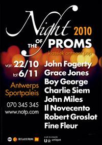 Show poster Belgian 2010 Night Of The Proms concerts